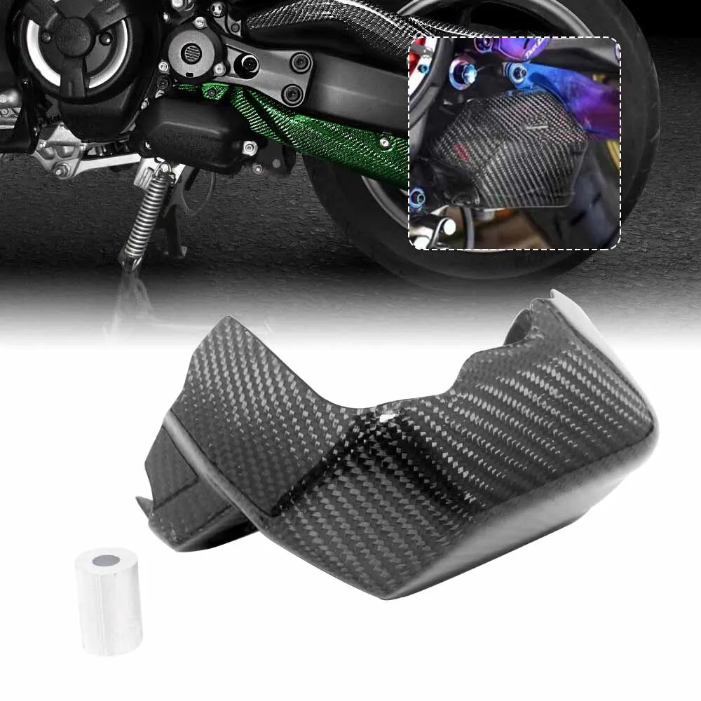 Motorcycle Real Carbon Fiber Frame Middle Column Guard Protector Decorative Cover For YAMAHA T-MAX 560 530 2017-2020