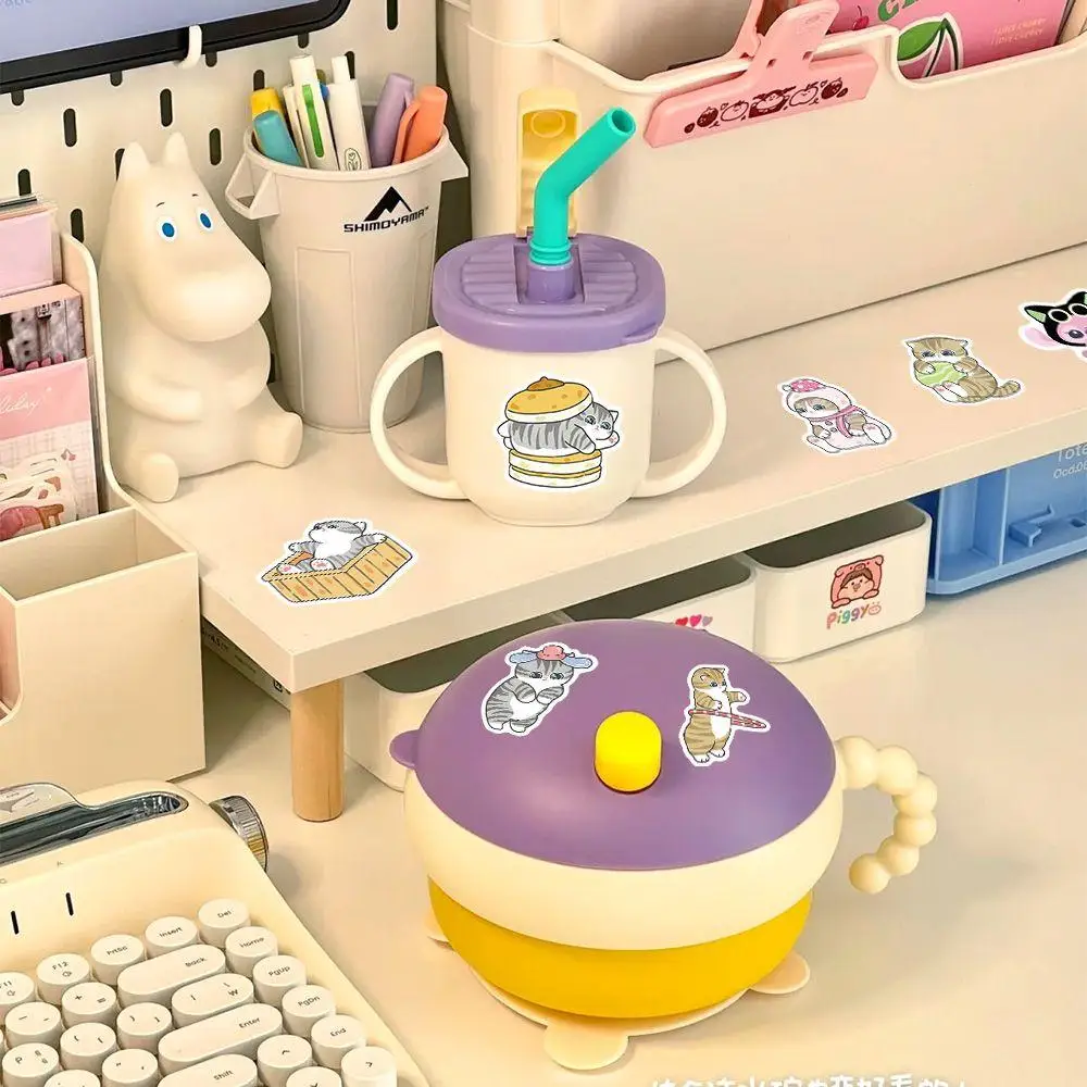 103 قطعة الكرتون Mofusand القرش القط ملصقات مقاومة للماء دفتر كوب ماء سطح المكتب لتقوم بها بنفسك الديكور أنيمي الأجهزة الطرفية صبي فتاة الهدايا