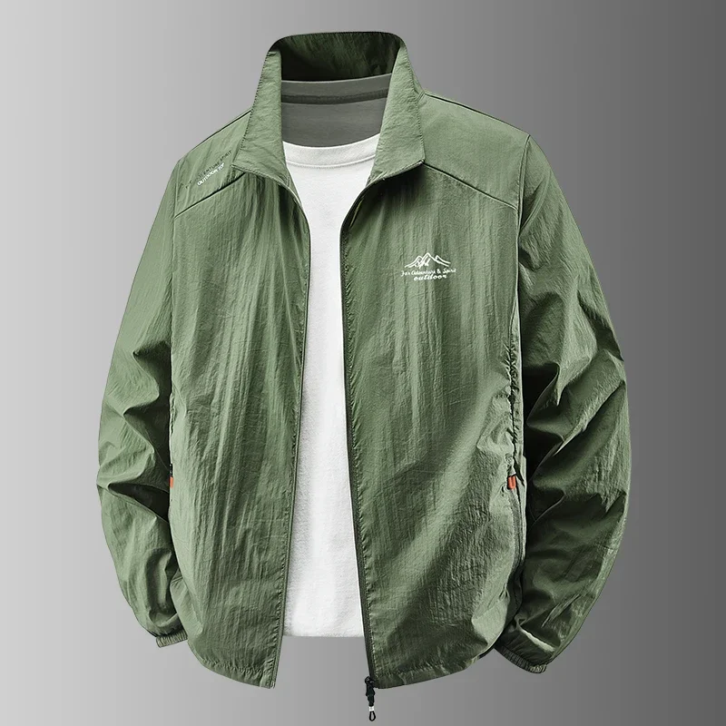 Summer Men's Sun Protection Casual Breathable Sports Windproof Water Resistant Ultrathin Jacket Outdoor Fishing Skin Clothing
