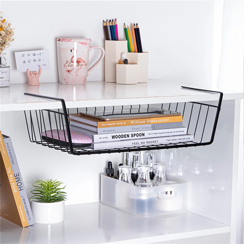 Newest   Hanging Basket Under The Desk    Dormitory Bedside Storage Rack   Kitchen Partition Shelf