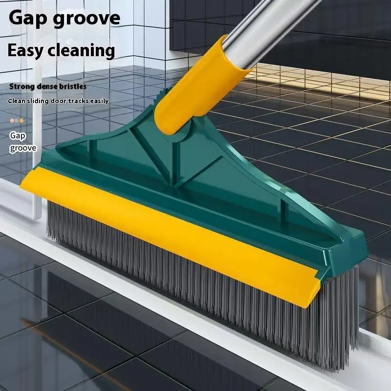 【QTG331】Bathroom Floor Brush Ground Seam Brush Tile Long Handle Wall Toilet Cleaning
