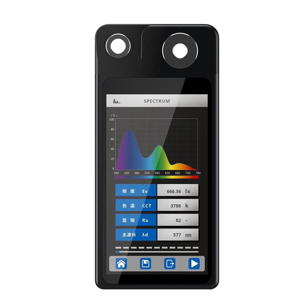 Portable Handheld Electronic Spectral Illuminance Meter L1 380-780nm Wavelength Measurement Color Measurement