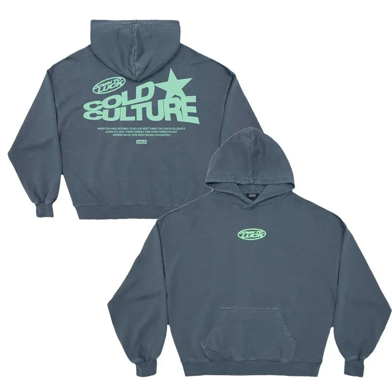 سويت شيرت بقلنسوة عصري للجنسين مطبوع عليه نجوم ملابس غير رسمية بأكمام طويلة ورقبة مستديرة بلوفر من ألياف البوليستر لربيع الخريف