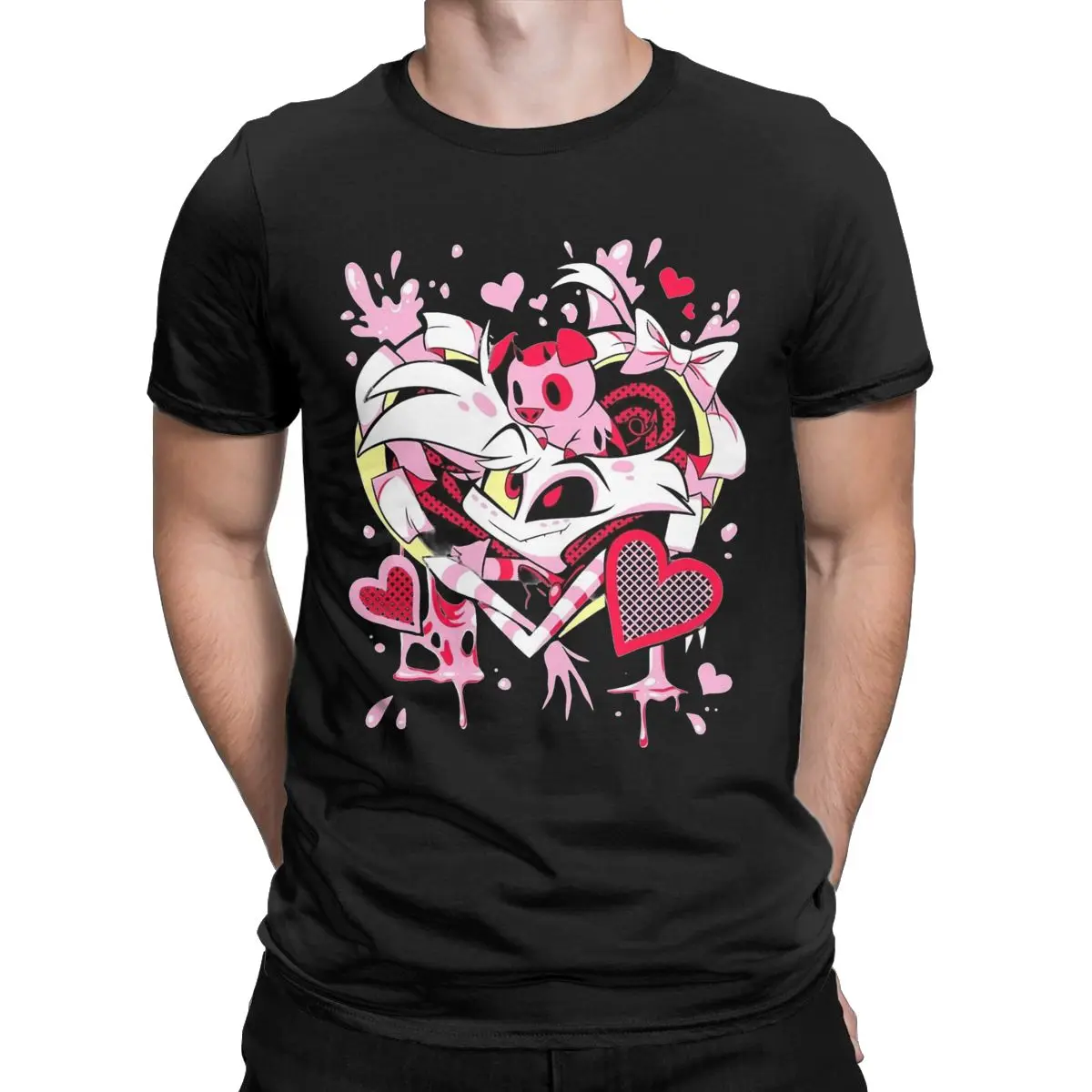 Hazbin Angel Dust Hotels T-Shirt for Men anime express Hotel Funny Cotton Tees Round Collar Short Sleeve T Shirt Adult Tops image 2