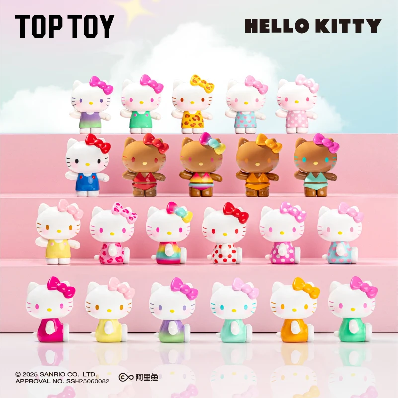 

Toptoy New Sanrio Hello Kitty Summer Rainbow Candy Series Mini Blind Bag Toy Anime Hellokitty Surprised Bag Decor Ornaments Gift