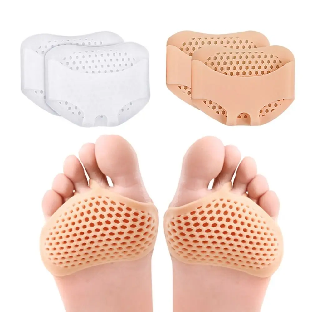 2Pcs Soft Pain Relief Silicone Pads Forefoot Insoles Orthotics Metatarsal Toe Separator Foot Care Tool Cushions Foot Care Pads