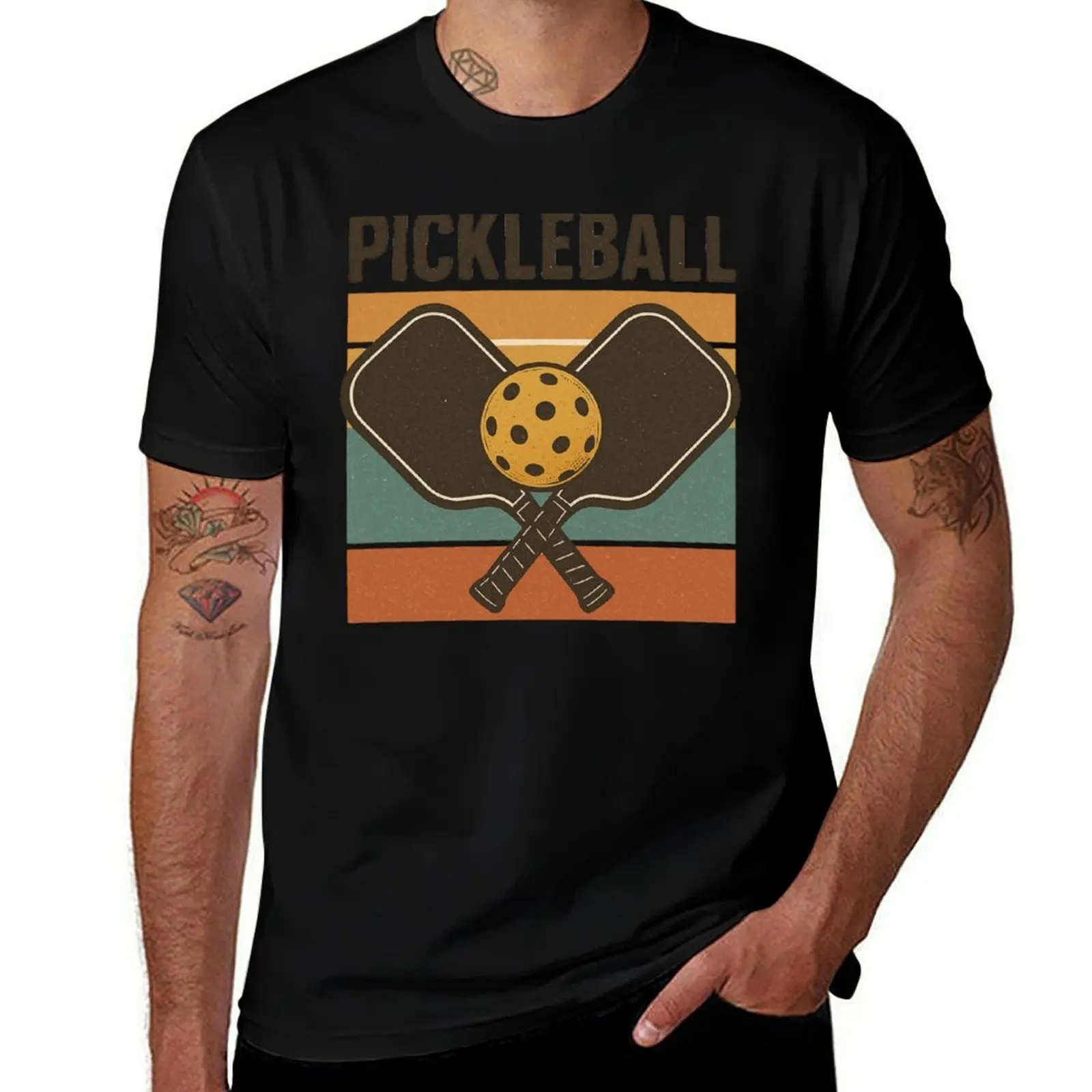 

Retro Pickleball T-Shirt fashion shirts T-shirts man baggy shirts mens t shirts top quality