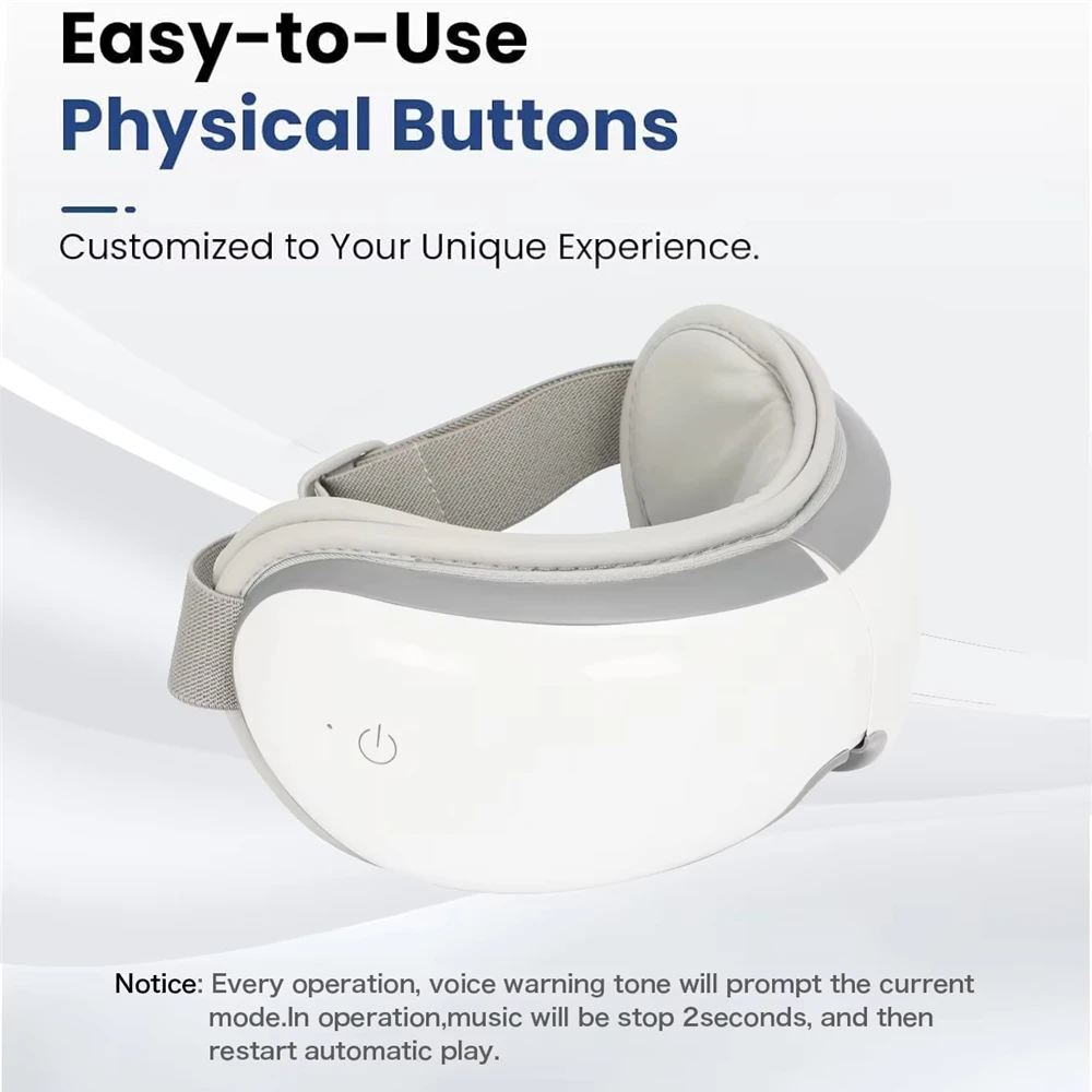 

Best Selling Smart Heated Eye Massager 1-3 Intensity Levels USB Type-C Charging Musical Function FSA/HSA Eligible for Eye