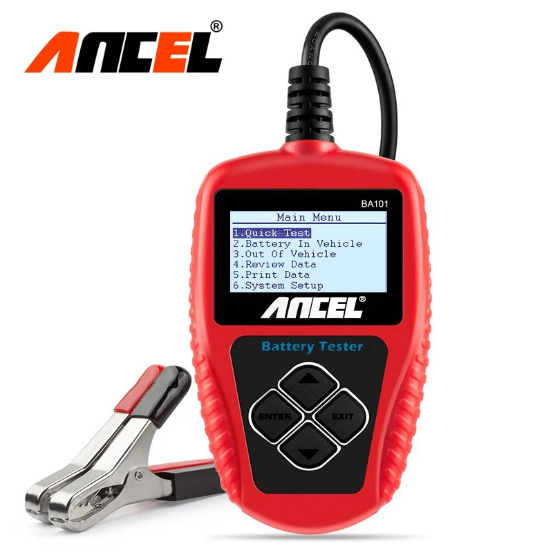 

ANCEL BA101 12V Car Battery Tester 100-2000CCA Digital Analyzer Automotive Battery Load Tester Auto Motorcycle Diagnostic Tools