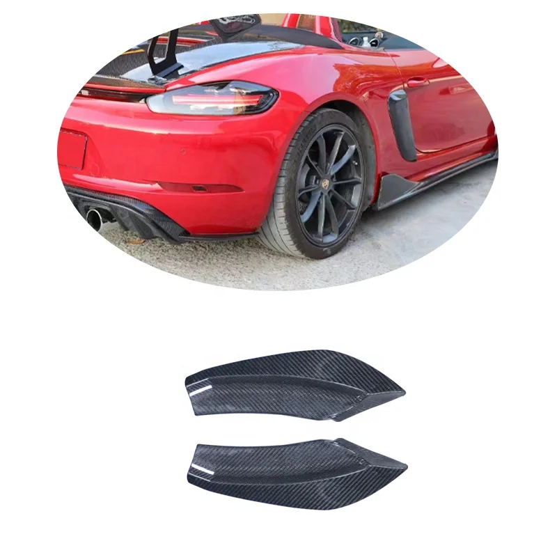 

Factory Wholesale Carbon Fiber Side Bumper Rear Bumper Diffuser Wrap Angle for Porsche 718 Cayman Boxster 2016-2020