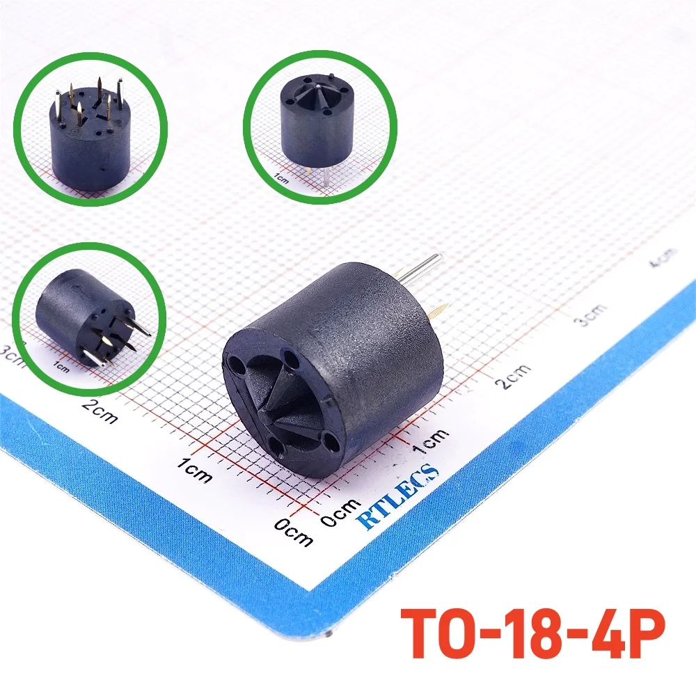 1 5 Pcs Burn In Socket 4 Poles TO-18 Burn-in Socket 4 Pin Gold Plated TO-18 Diode Transistor Aging 4 Leads 2.54 Dia Pin Circle