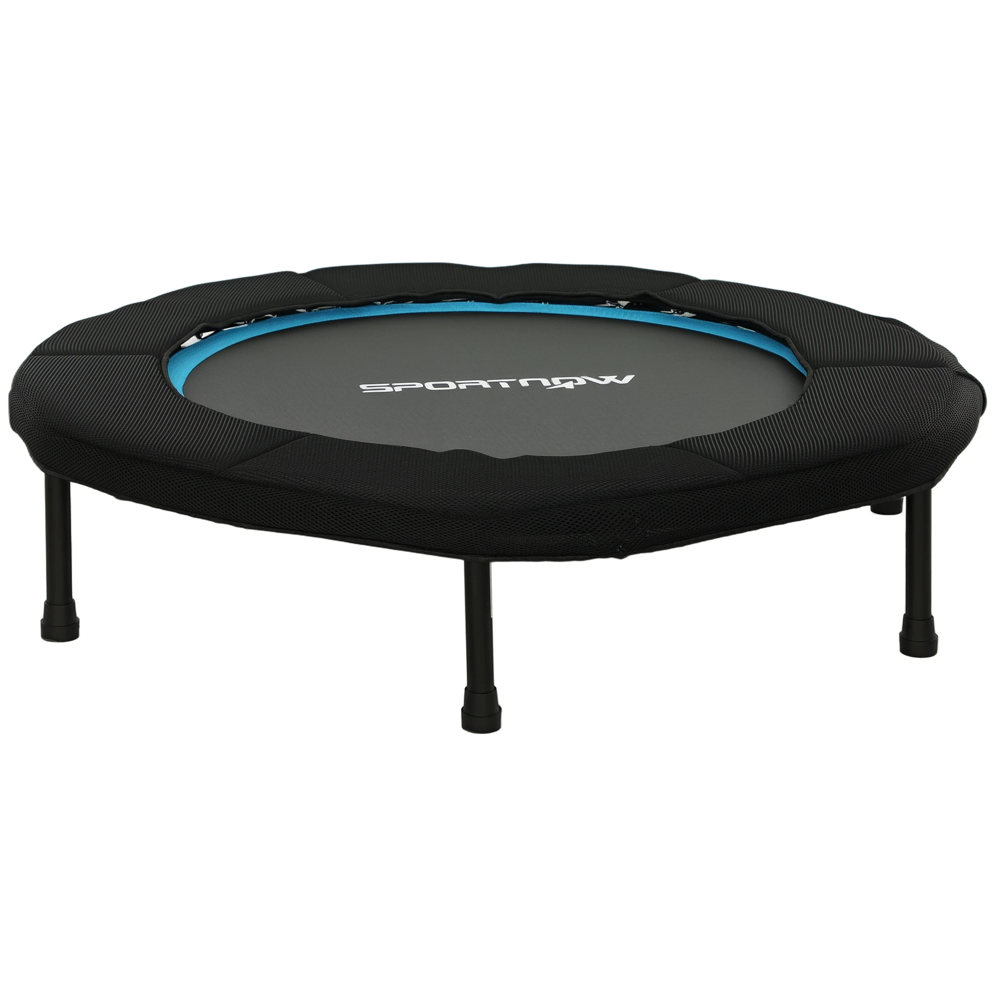 SPORTNOW Trampolín de Fitness Ø102 cm Cama Elástica Plegable con Marco de Acero Antideslizantes Carga 100 kg para Entrenamiento