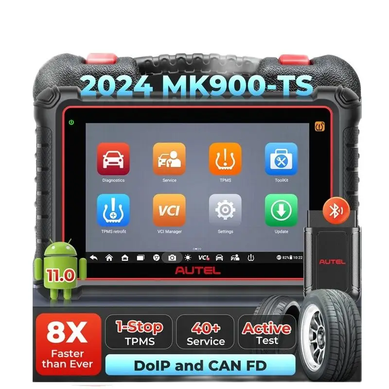 

Autel MaxiCOM MK900-TS Diagnostic Scanner Bidirectional Full TPMS Tool DoIP/CAN FD 8 Inch Scan Tools 2024 Updated MK808S-TS