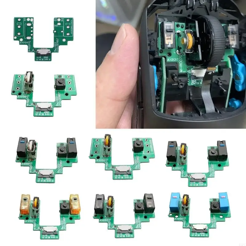 1 Juego para logitech G Pro, piezas de reparación de ratón inalámbrico para juegos, placa base superior del ratón, Micro botón de interruptor, tablero de teclado de montaje