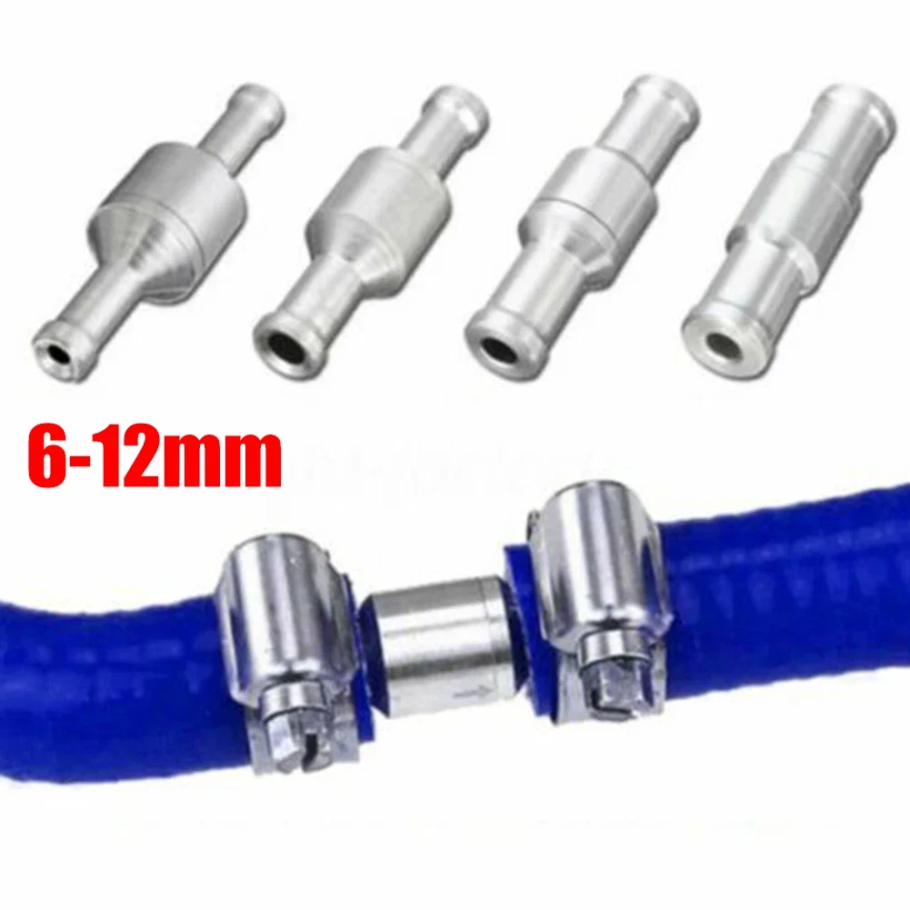 One-Way Non-Return Check Valve Aluminium Fuel Water Gas Air Vacuum Petrol Diesel 4 Size Valves 6/8/10/12mm For Marine Automotive