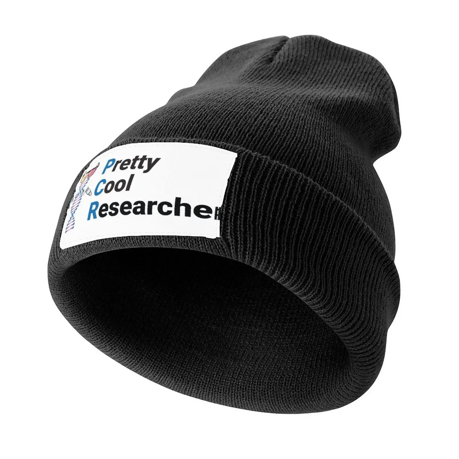 PCR Pretty Cool Researcher Funny Character Logo Knitted Cap Gentleman Hat funny hat Beach Outing For Men Women's