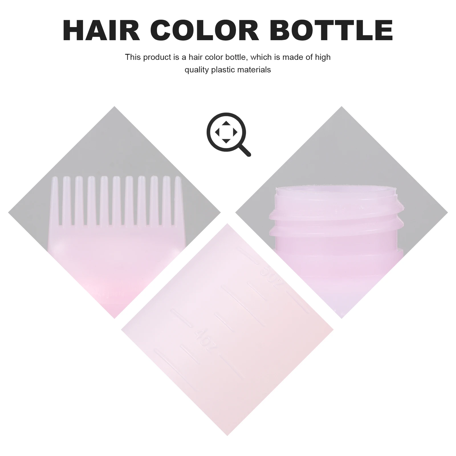 

Plastic Dry Bottle Hair Applicator Hair Applicator Comb Design Dye Mixing Pump Shampoo Container Pink Washing Tool