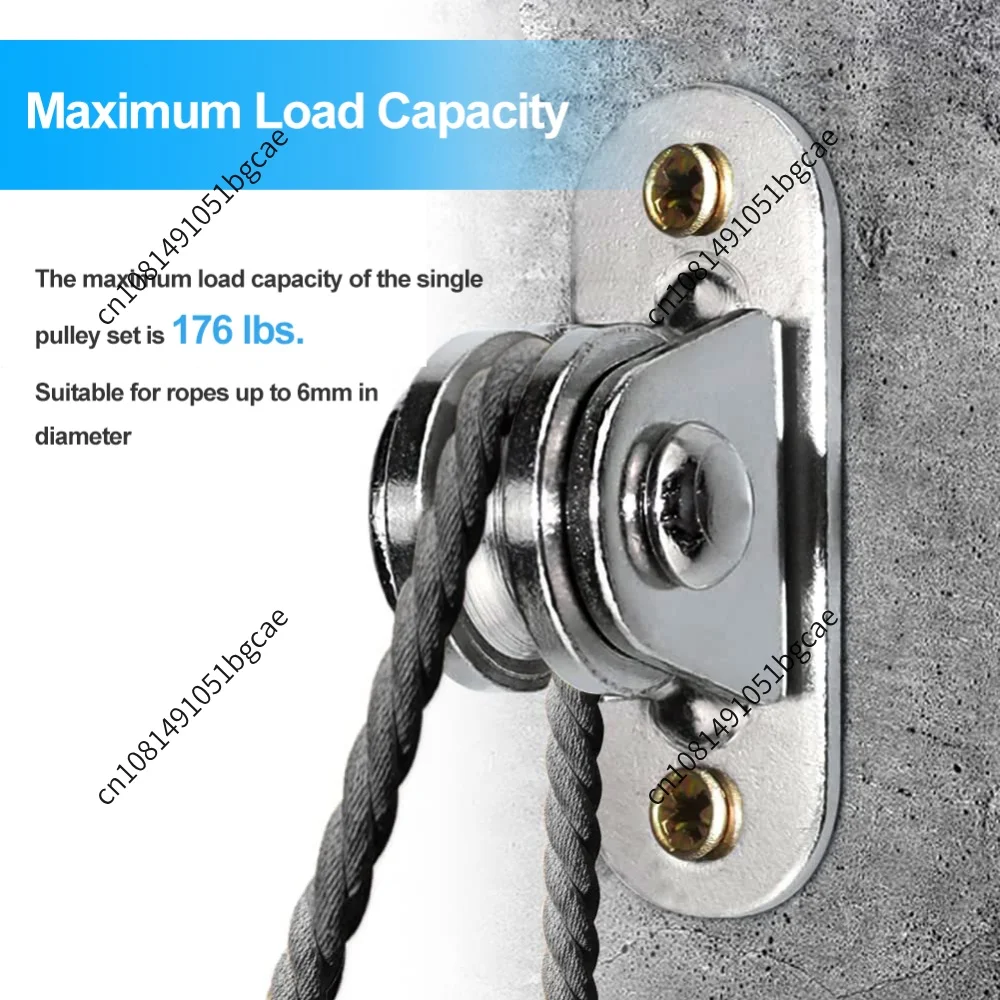 2/4Pcs Heavy Duty Fixed Pulley with Mounting Screws and Expansion Pulley Block Kit Detachable for Sliding Gate and Wire Rope