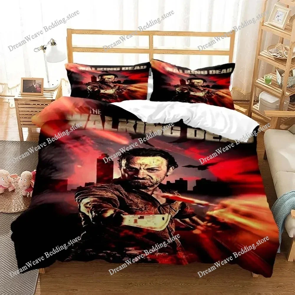 The Walking Dead Duvet Cover Anime Cartoon Bedding Set Adult Boys Girls Bedroom Decoration Kids Gift Single Double King Size963