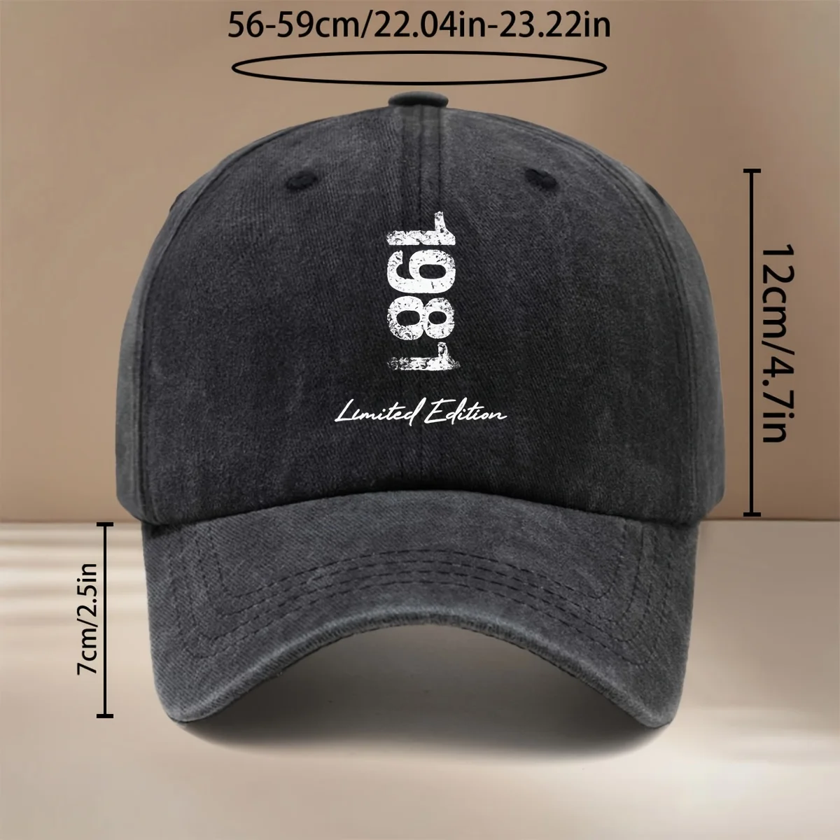 Vintage 1981 Retro Trucker Cap Compatible for Platforms - Distressed Unisex Adjustable Hat with 1981 Print, Lightweight Outdoor