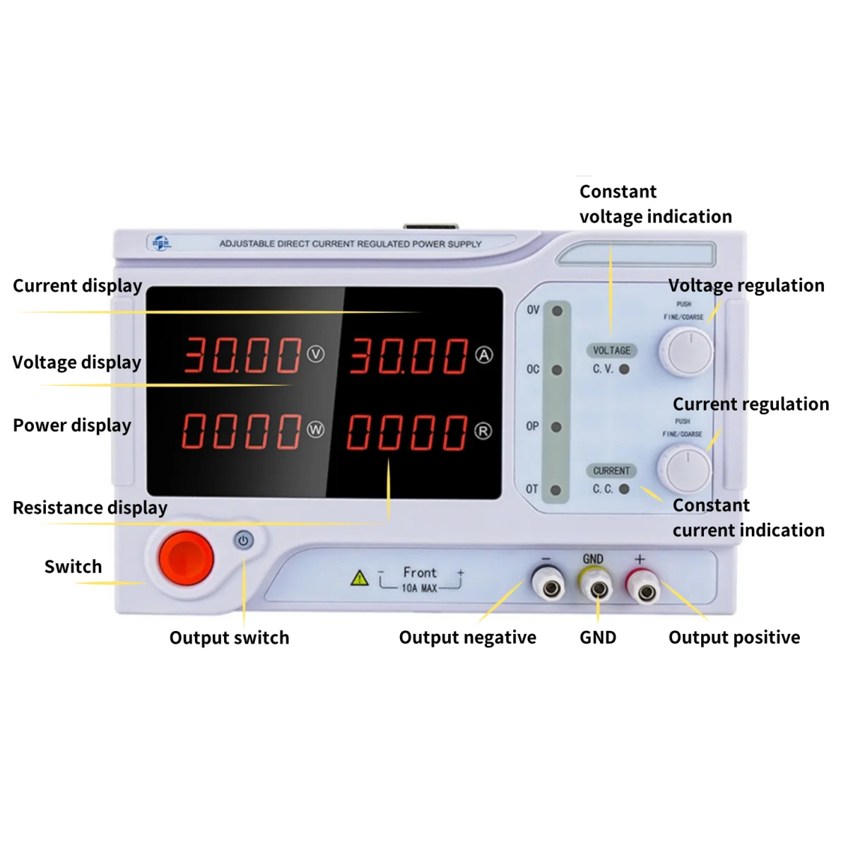 60V 10-30A high-precision adjustable digital laboratory aging test DC power supply