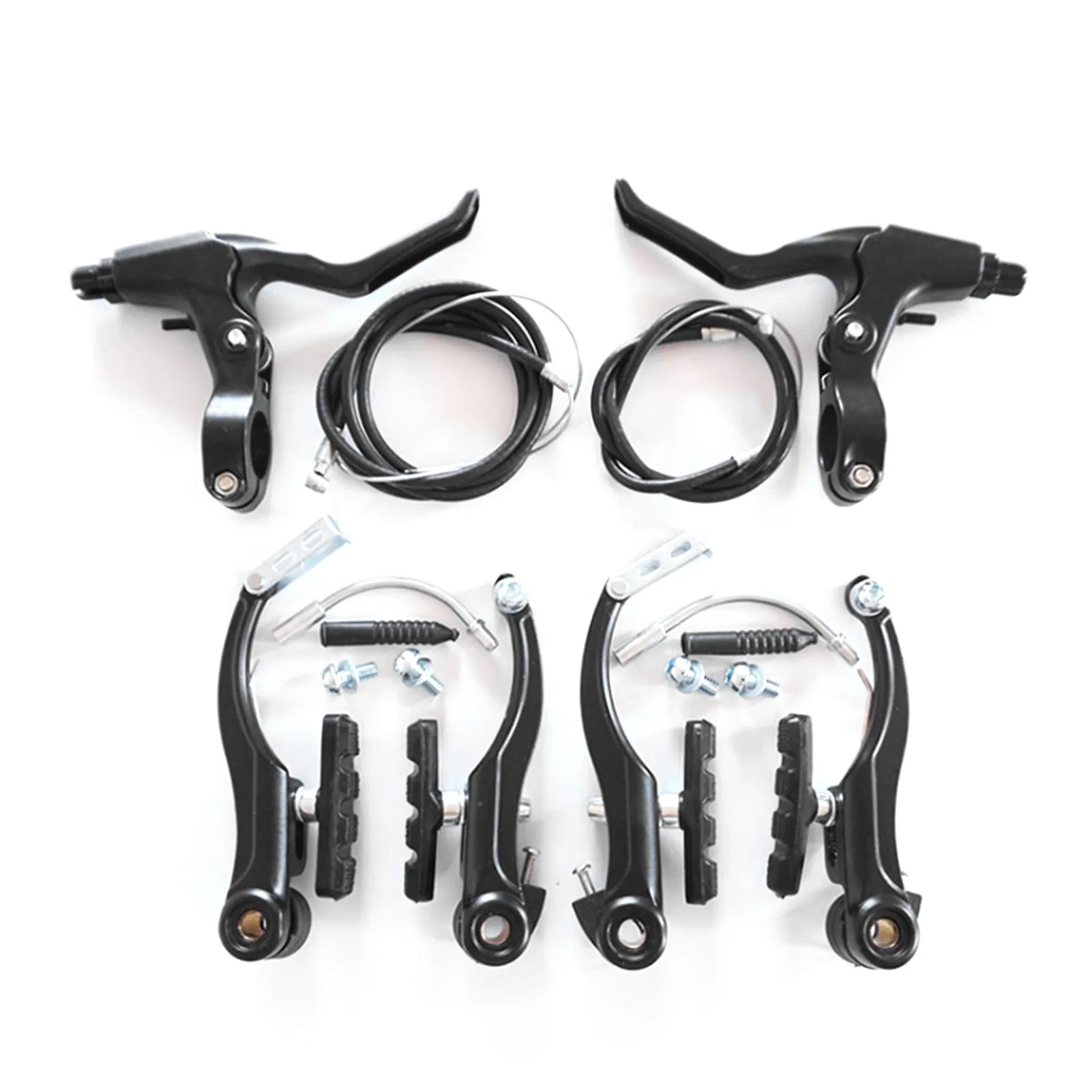 

Bicycle V Brake Set, Aluminum Alloy Mountain Bike Brakes, Bicycle Braking with Front and Rear V Brake for Longevity and Low Load