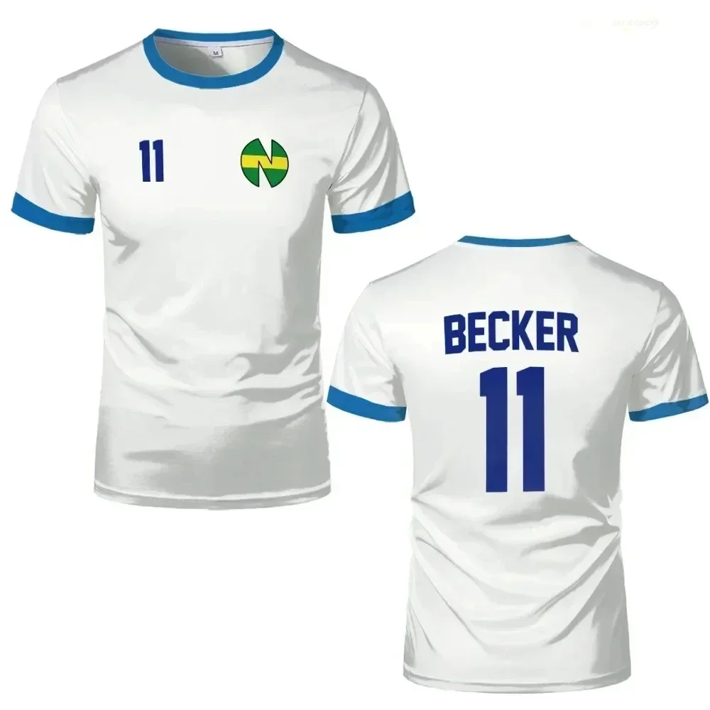 Camisas animación 3D Tsubasa escuela Nansheng Olive y Benji capitán camiseta moda deportes camiseta manga corta Top para niños