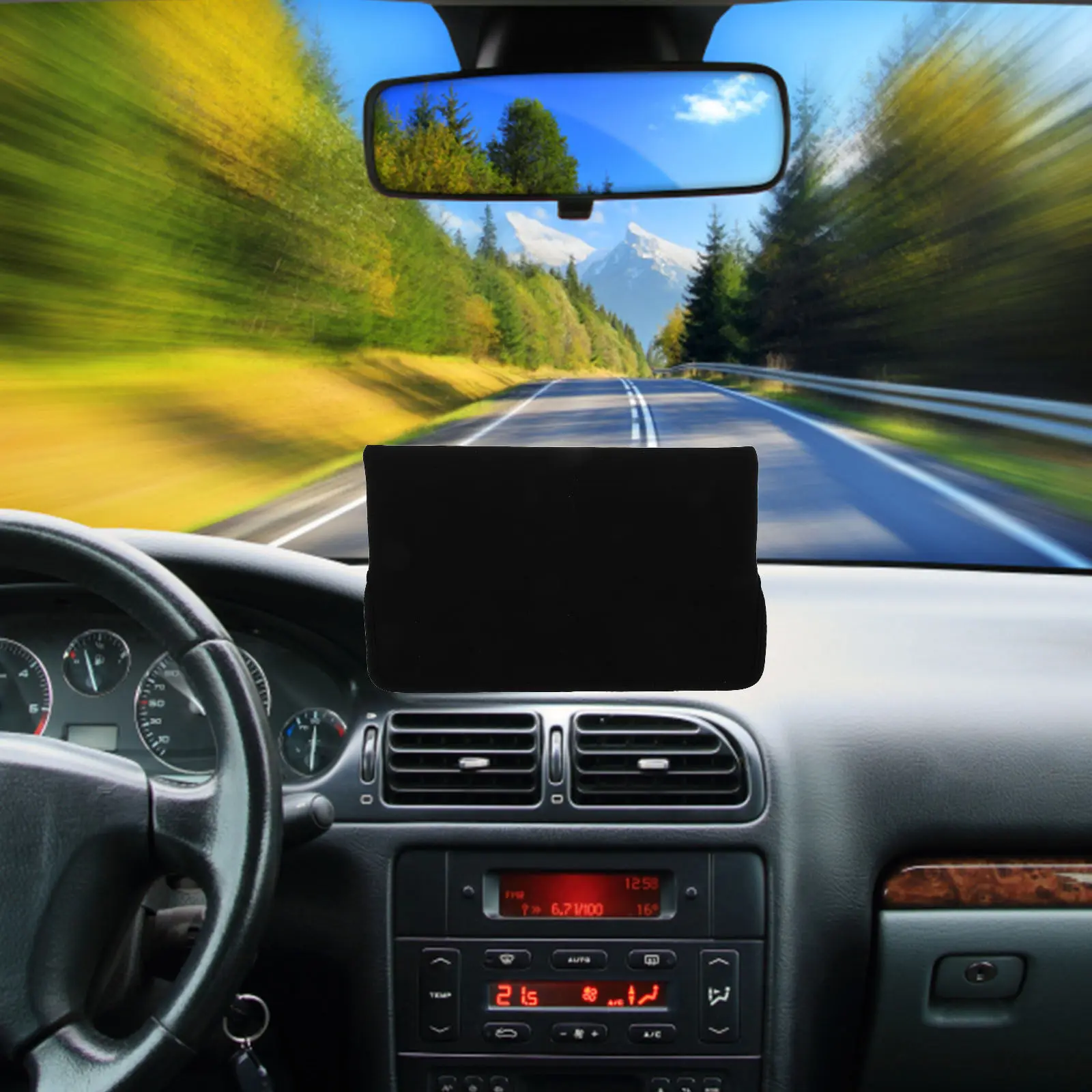 Car Dash Mat Cover Anti-scratch Shield Center Console Anti-heat Automotive Dashboard Protective Blackout Sleeve