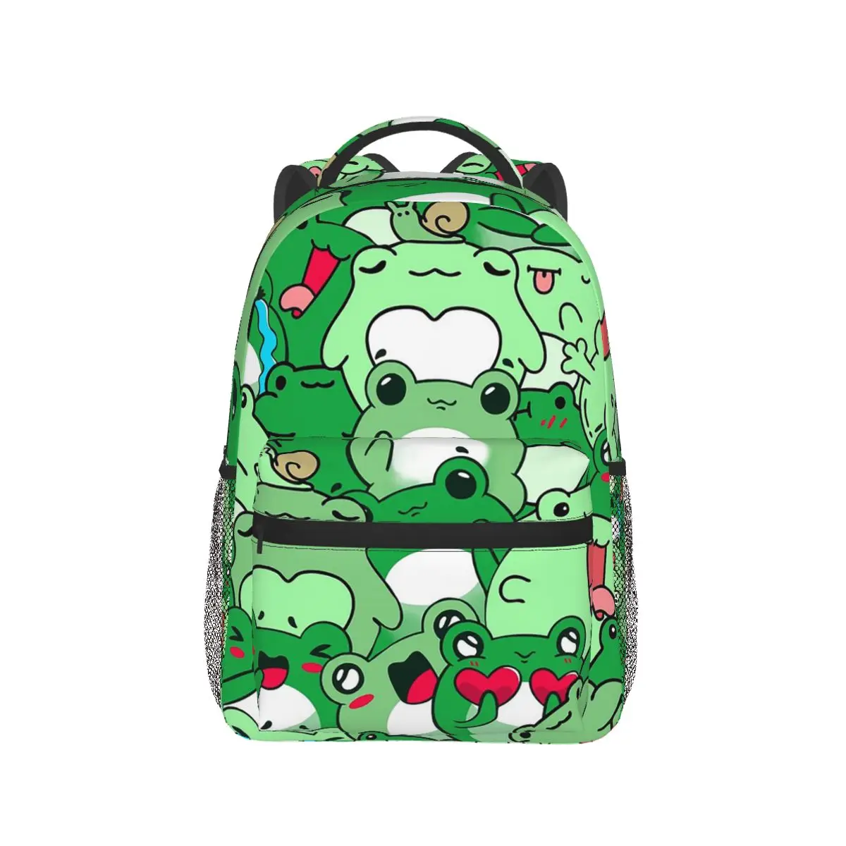 

Crowded Cute Frog Pattern Backpack Hot Sale Daypack Large Capacity Boys Girls BookBag School Bag Shoulder Bags for Men Women