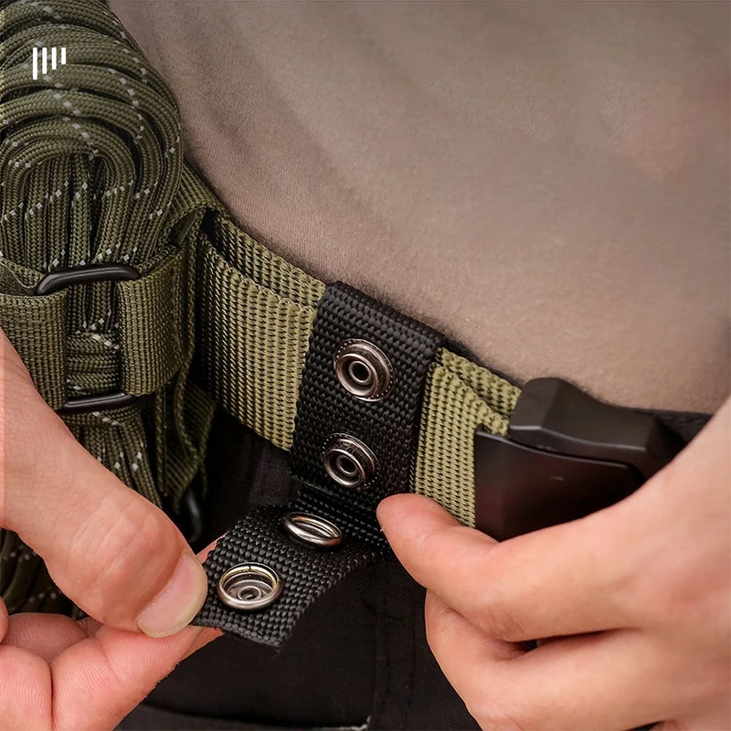 Nylon Tactical Belt Buckle Heavy Duty Belt Keeper Portable Webbing Strap Belt Equipment Accessories Outdoor Sports