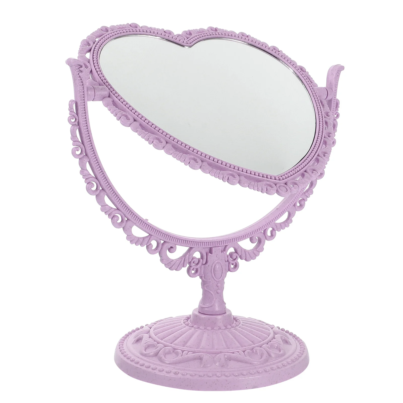 2 قطعة مرآة ماكياج مزدوجة الجانب مرآة سطح المكتب على شكل قلب لغرفة النوم طاولة الغرور تصميم أنيق هدية #2