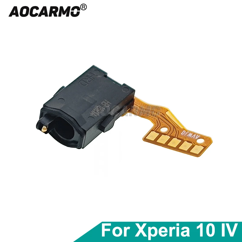 Aocarmo For Sony Xperia 10 IV X10iv XQ-CC72 CC54 CC44 Earphone AUX Hole Headset Jack Audio Flex Cable Repair Part