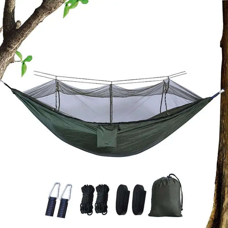 Net Camping Hammock Lightweight Portable Hammock For Travel Easy Set Up Travel-Friendly Breathable Camping Gear Heavy-Duty