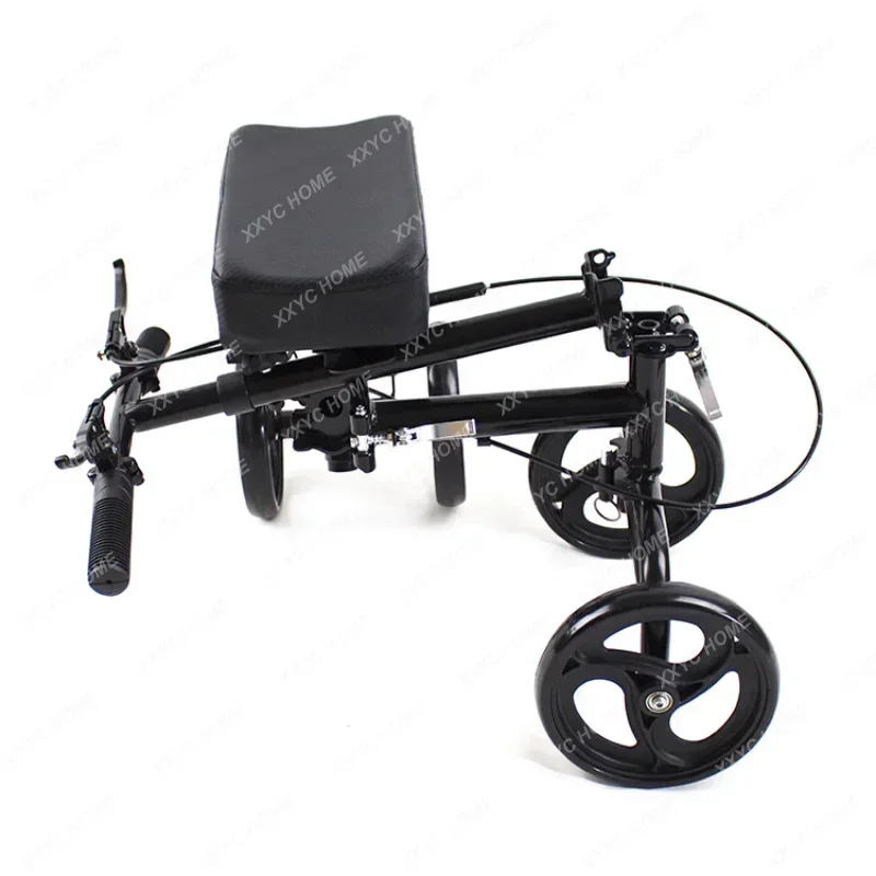 Folding aluminum frame light weight Knee Foldable Walker Scooter with bag all terrain knee walker scooter