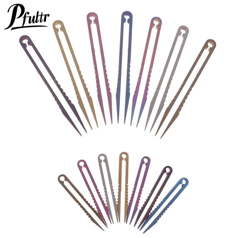 Titânio Pinças para Pick Up Clamping, TC4 Clip, EDC Multipurpose, Ferramenta de Manutenção Profissional, 2 Tamanhos