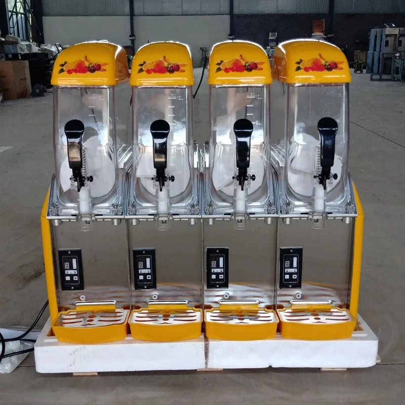 Hot Sale Four Tanks 48L Commercial Snow Melting Machine Beverage Fruit Juice Cold Drink Dispenser Slush Machine 1500W