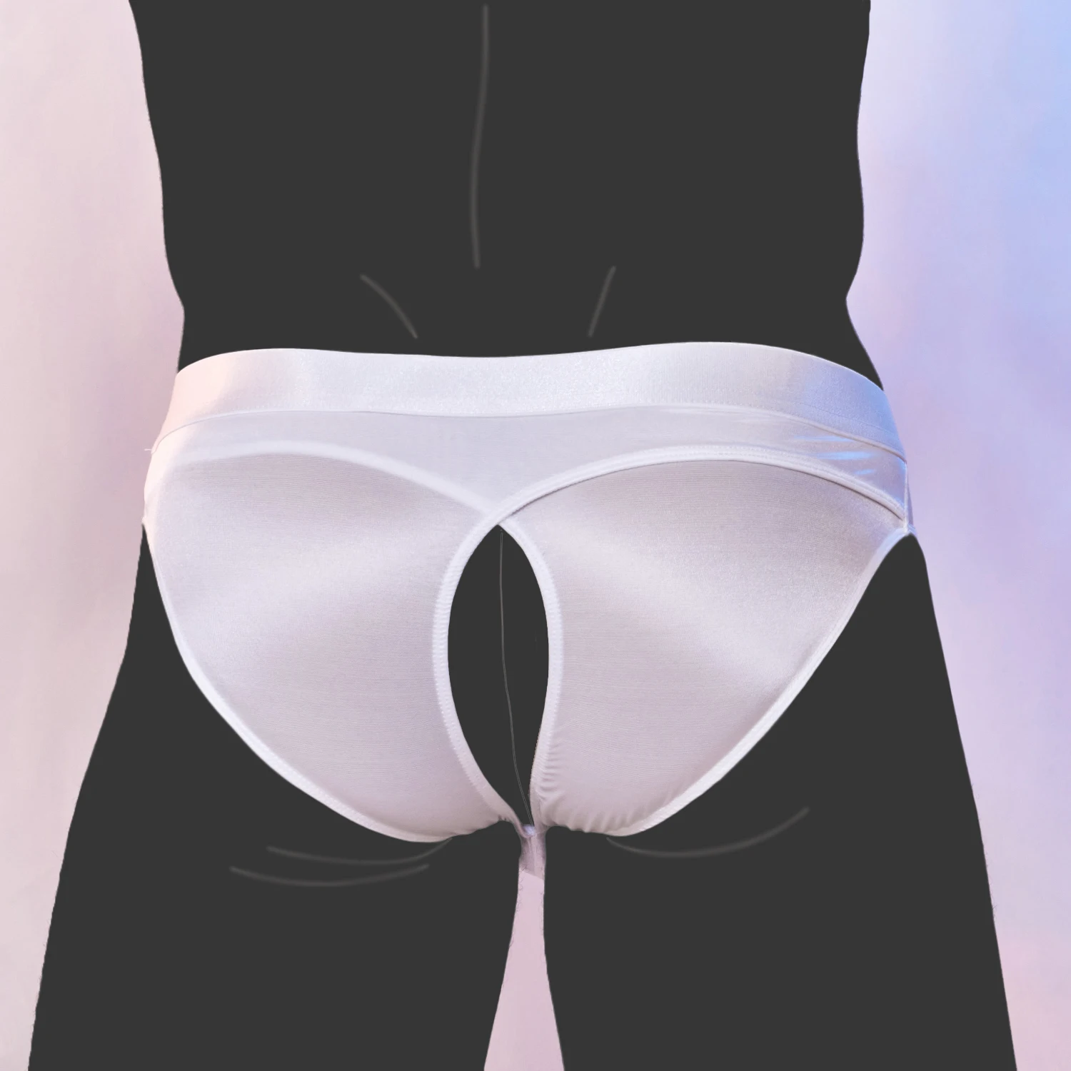 

Silky Breathable Hip Opening Seductive Triangle Pants Sexy Erotic Underwear Funny Mens Crotchless Apparel Lenceria Gay Briefs
