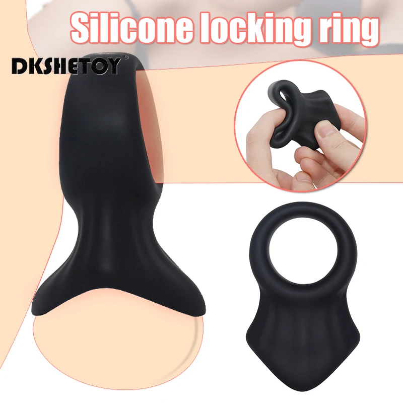 Soft Silicone Penis Ring Scrotum Bondage Cock Ring Sex Toys For Men Chastity Cage Testicle Bondage Lock Ring Adult Supplies