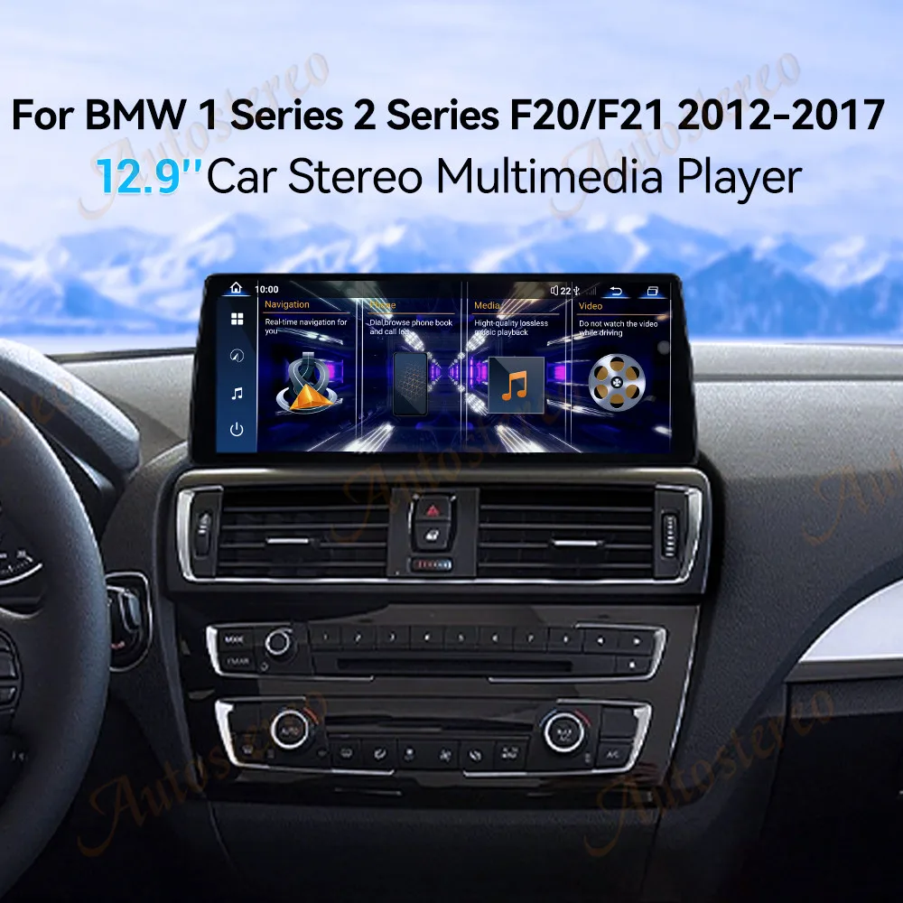 カーGPSマルチメディアラジオ,プレーヤー付きラジオ,12.9ウルトラデュアルBT,Android 13,ナビゲーター,bmw 2 f21 f22 m2 2013-2019