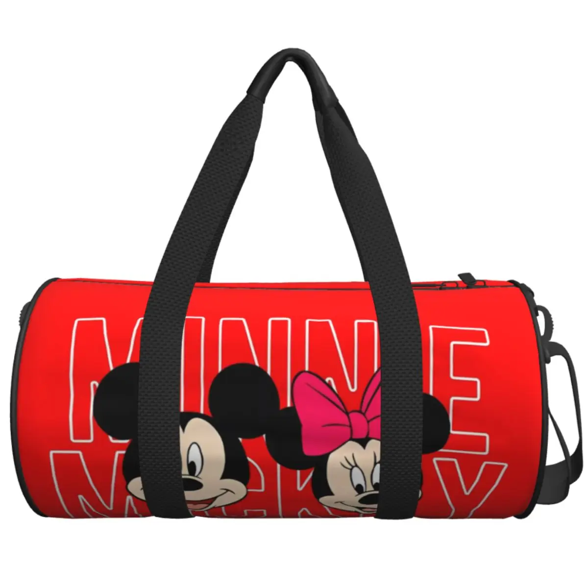 

Mickey Minnie Mouse Travel Bag Training Sports Bags Large Graphic Gym Bag Couple Pattern Portable Fitness Bag