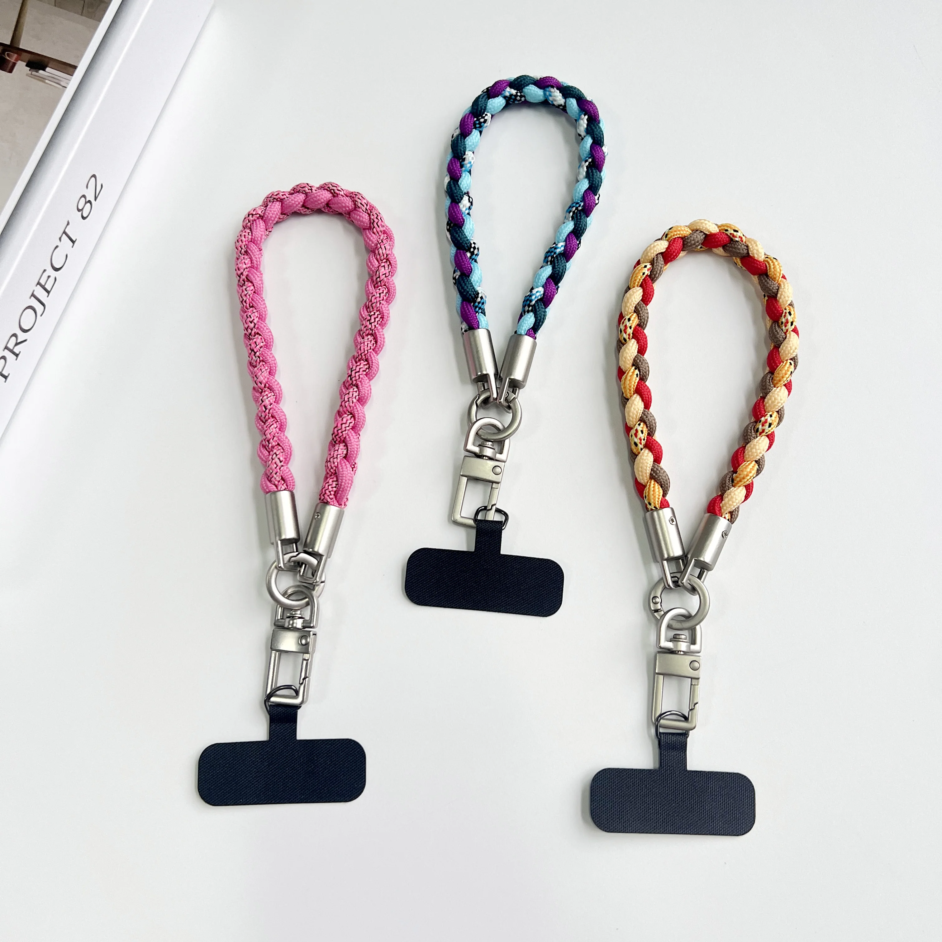 

Creative Hand-Woven Mobile Phone Lanyards, Wristbands, Short Rope Strings, Pearl Jewelry, Pendants, Safety Anti-Loss Ropes