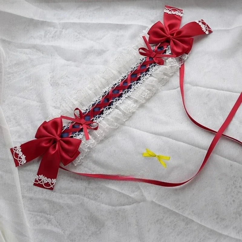 Cerceau de cheveux doux pour filles, bandeau de Cosplay à volants, accessoires pour cheveux, ruban avec nœud en dentelle, coiffure Lolita, couvre-chef DIY