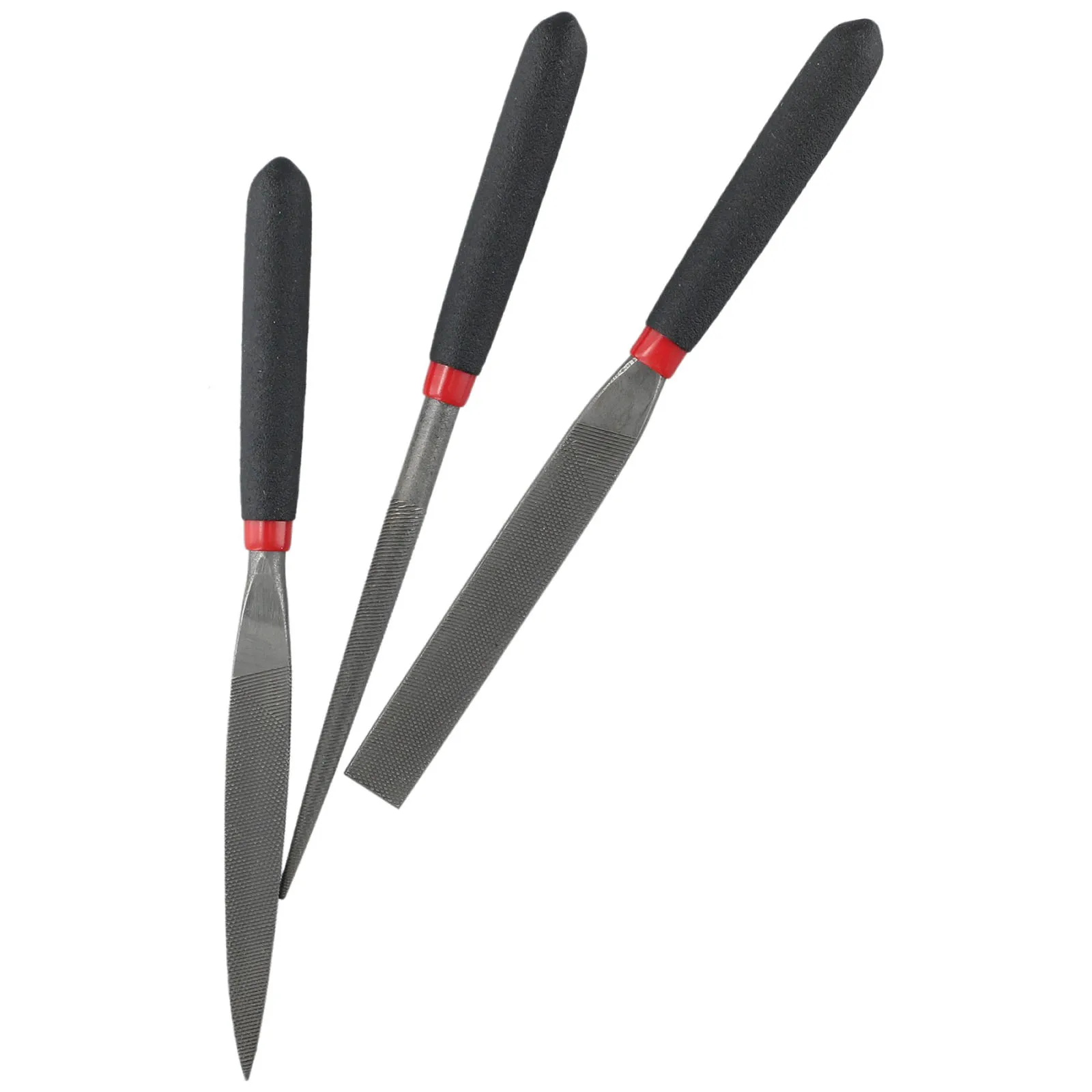 3Pcs Mini Steel Files Mini Needle File For Stone Glass Metal Carving Craft Flat File 118mm Round File Hand Tools