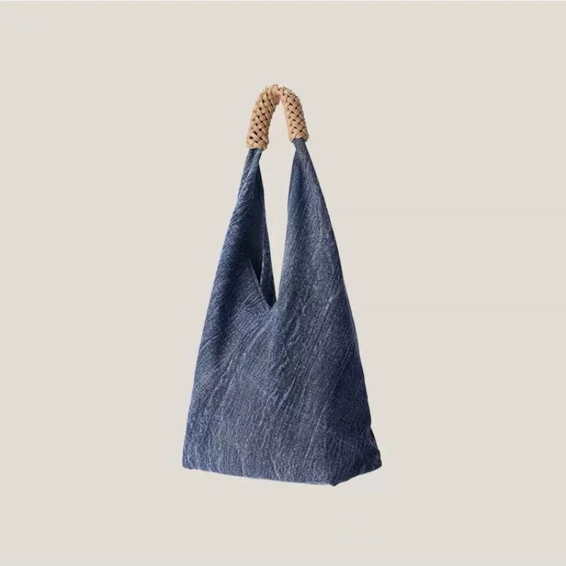 

Woman Bags Large Capacity Denim Hobos Women Polyester Canvas Shoulder Bags Luxury Bag