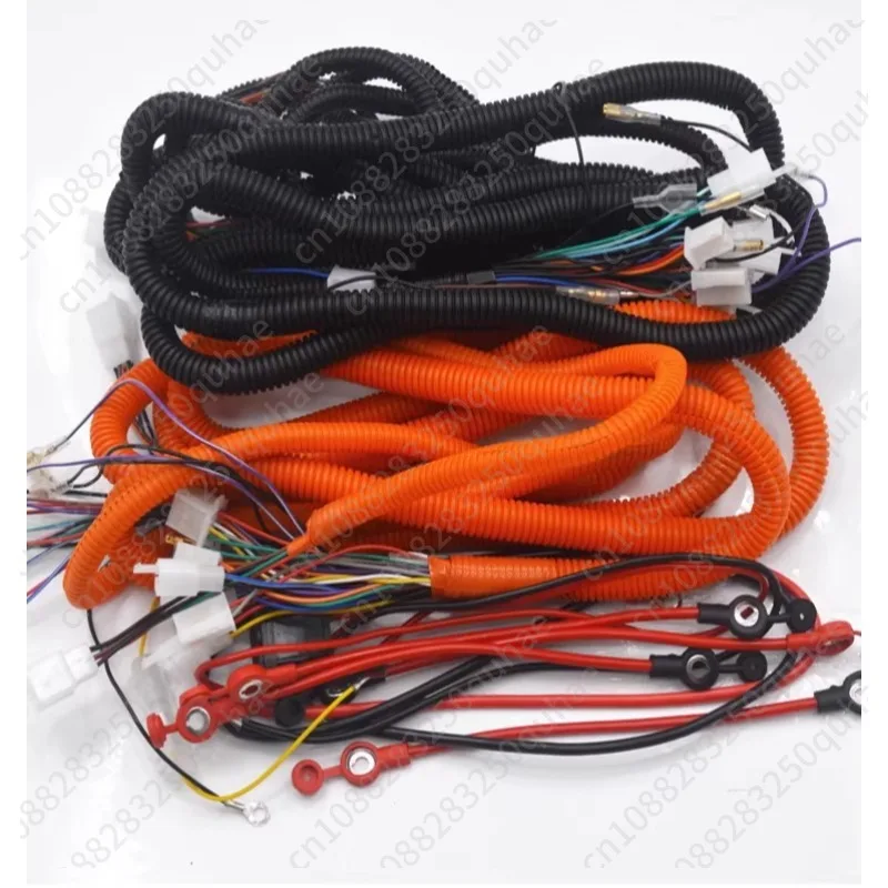 Electric Tricycle Line Assembly Vehicle Large Line National Standard Copper Core 6 Flat Harness Assembly Passenger Truck
