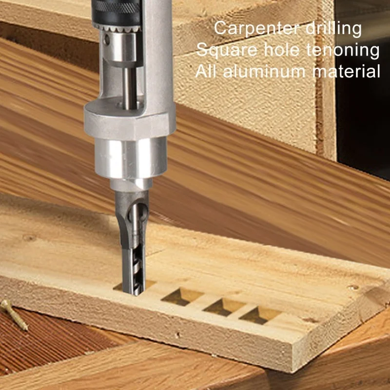 

D5 Squarehole Drill Bit Adapter Aluminum Alloy Square Hole Drill Fixing Bracket For 38 To 43mm Drill Tools Chucks 19mm Diameter