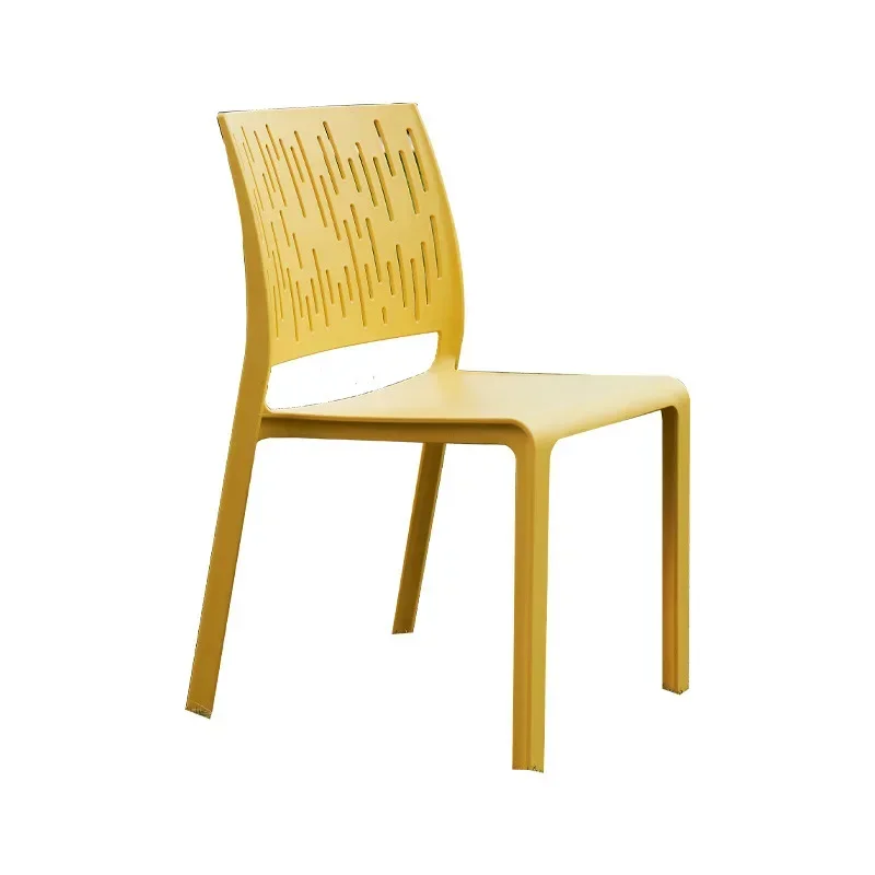 Simple plastic household backrest stool commercial stackable dining table chairs living room leisure