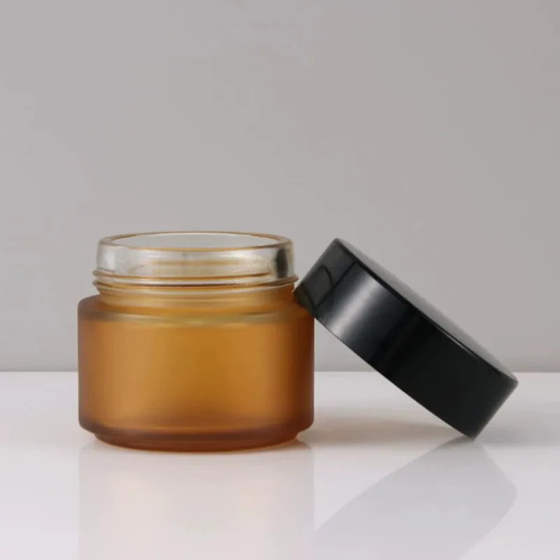 

Набор из 5 стеклянных коричневых баночек по 100 г для косметики: многоразовые емкости для крема для лица, бальзама для губ, лосьона, геля, пустые контейнеры для макияжа и масок