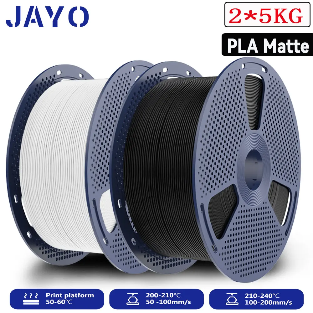 JAYO 3D PETG/PLA/PLA+/PLA Mat/ABS Printer Filament 2*5KG Grote Spoel & 1.75mm 100% Geen Bubble niet-giftige 3D Printing Materialen