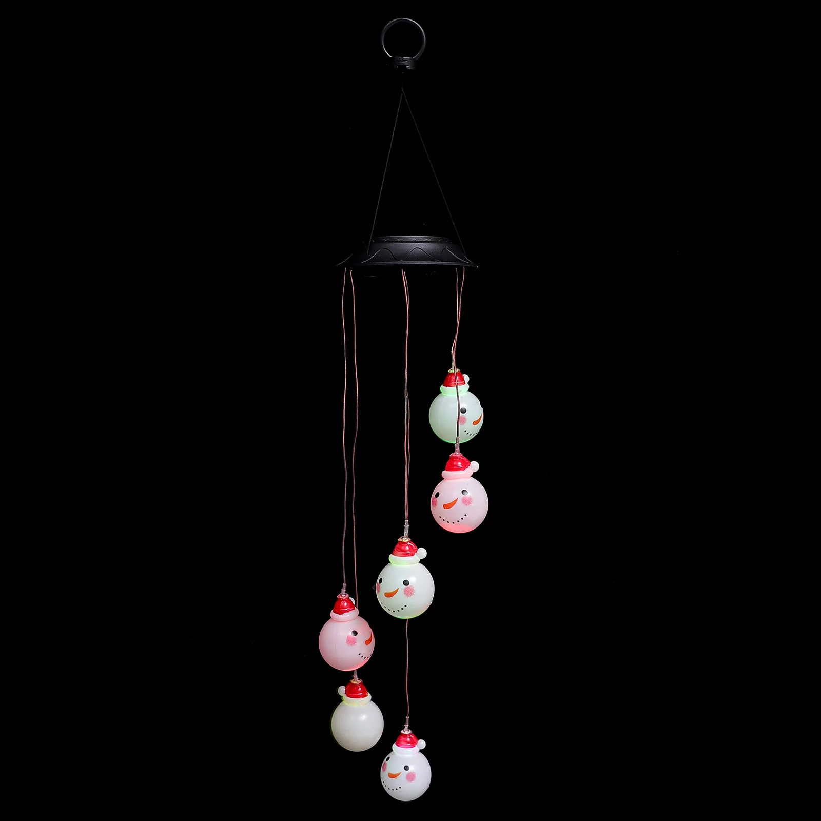 1 قطعة الشمسية عيد الميلاد ثلج مصباح ليد في الهواء الطلق تعمل بالطاقة الشمسية مصباح معلق الرياح الرنين حديقة فناء مصباح للزينة